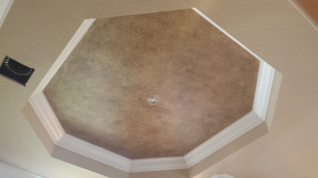 painted ceiling and faux 