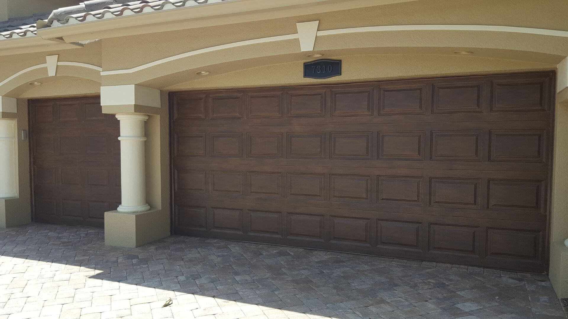 faux painted garage doors