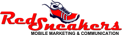 Red Sneakers Mobile Marketing Logo