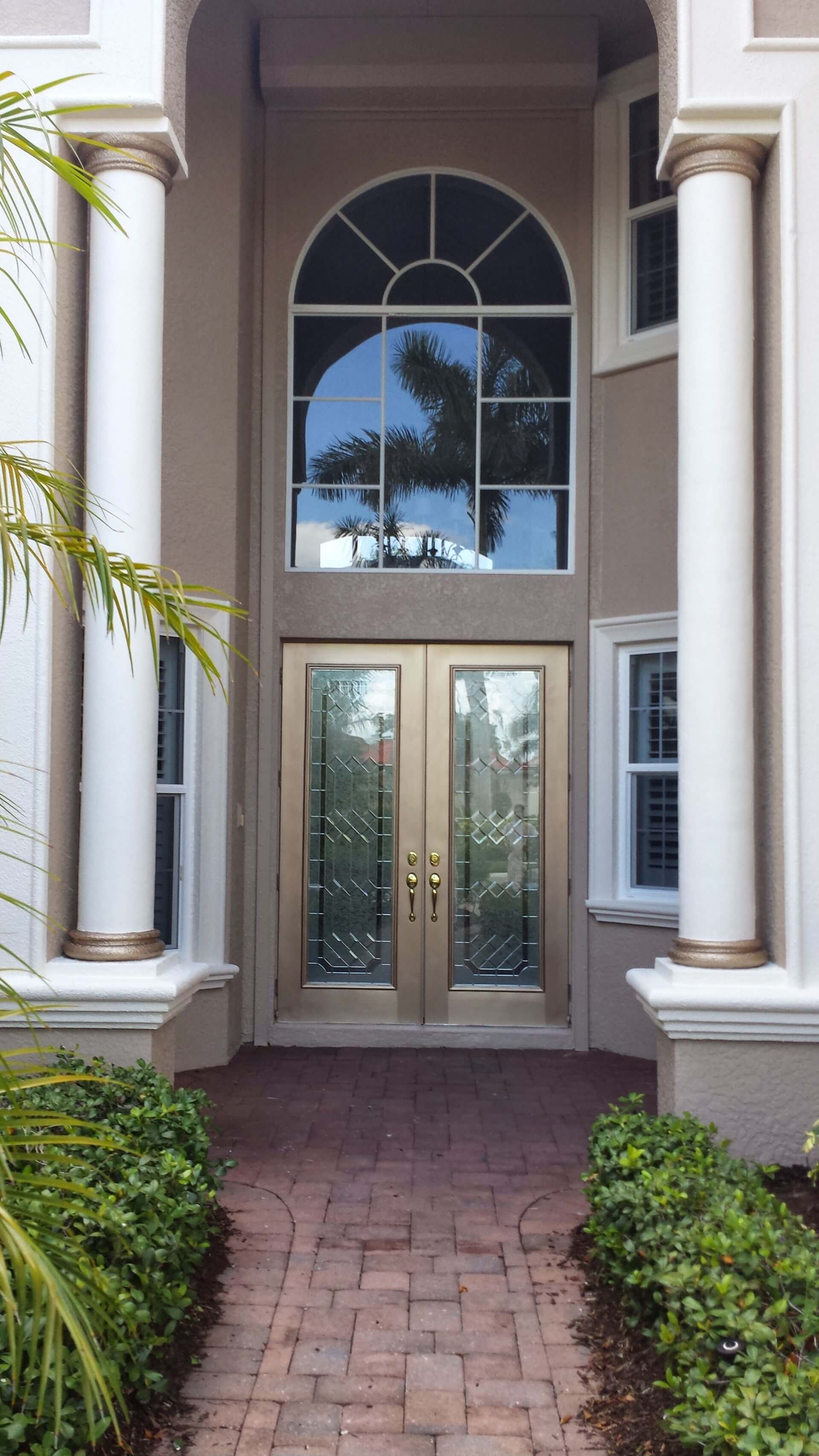 painted exterior door