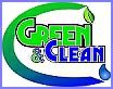 green clean logo with swoosh